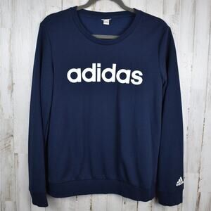 Adidas Lightweight Navy Blue Logo sweatshirt Women's size small athletic casual